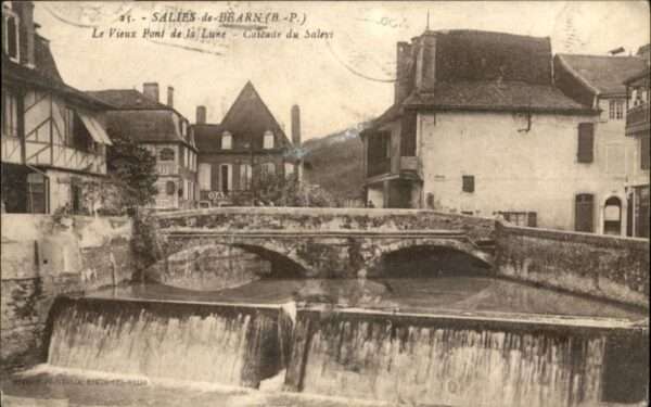Salies-de-Bearn Pont Lune Cascade Saleys