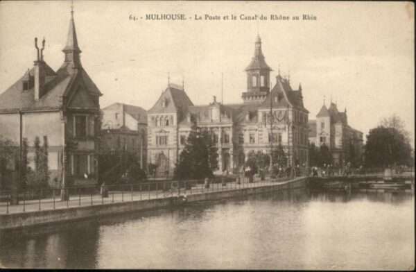 Mulhouse Muehlhausen Mulhouse Poste Canal Rhone Rhin