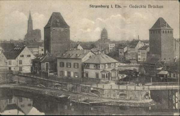 Strasbourg Alsace Strassburg Elsass Gedeckte Brücke