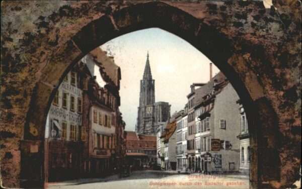 Strasbourg Alsace Strassburg Elsass Goldgiessen Spitaltor