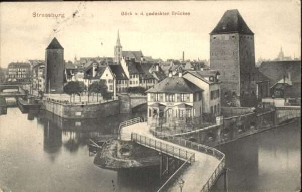 Strasbourg Alsace Strassburg Elsass Gedeckte Brücke