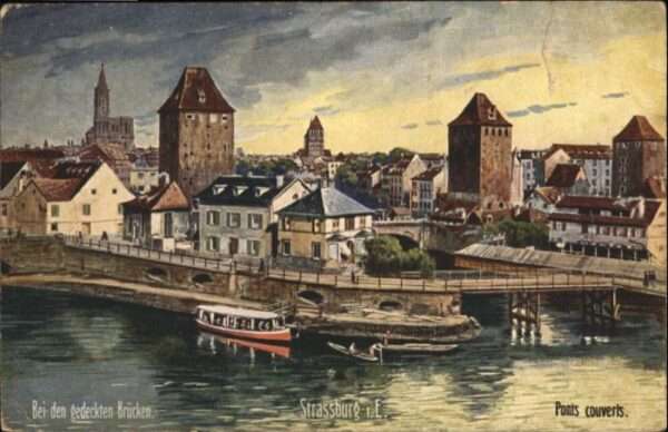 Strasbourg Alsace Strassburg Elsass Ponts Couverts gedeck