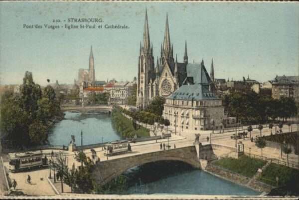 Strasbourg Alsace Strasbourg Strassenbahn Pont Vosges Egl