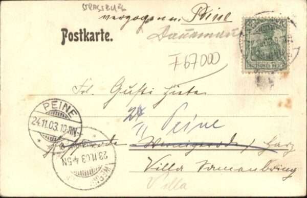 Strasbourg Alsace Strassburg Elsass [Stempelabschlag] Bon – Bild 2
