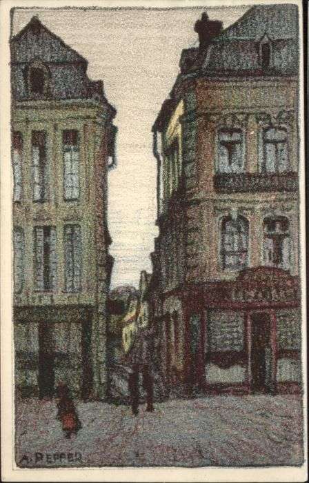Cambrai Rue Tavelle Place Armes Künstler A. Pef