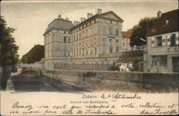 Zabern Saverne Zabern Schloss Kanalpartie