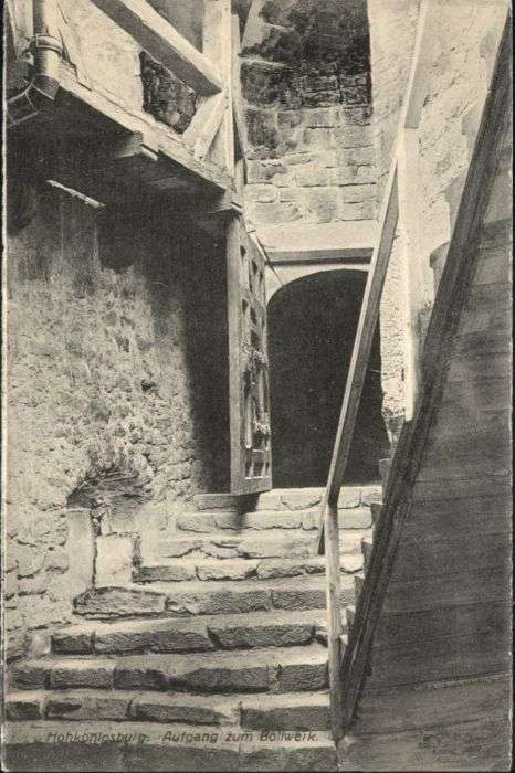 Hohkoenigsburg Haut-Koenigsbourg Hohkönigsburg Aufganz zum Bollwerk