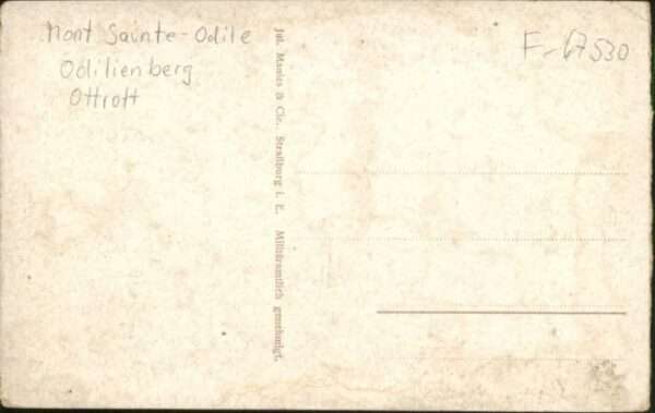 Mont-Ste-Odile Mont-Sainte-Odile  Mont-Sainte-Odile [handschriftlich] Dre – Bild 2