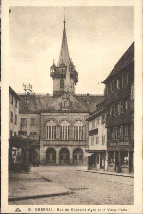 Obernai Bas Rhin Obernai Rue du Chanoine Vieux Puits