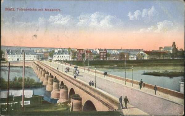 Metz  57 Moselle Metz Totenbrücke Moselfort