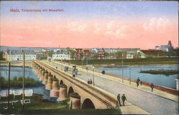 Metz  57 Moselle Metz Totenbrücke Moselfort