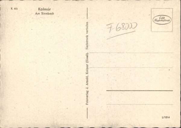 Colmar Haut Rhin Elsass Colmar Kolmar Am Sinnbach – Bild 2