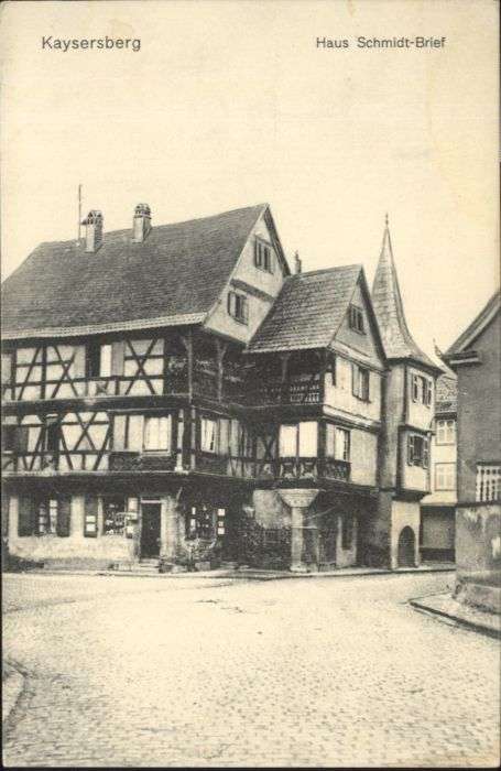 Kaysersberg Haus Schmidt Brief