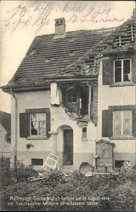 Muehlhausen Elsass Mülhausen Elsass Dornach Gefecht Zerstö