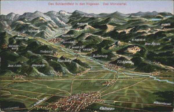 Colmar Haut Rhin Elsass Colmar Fliegeraufnahme Schlacht Vogesen