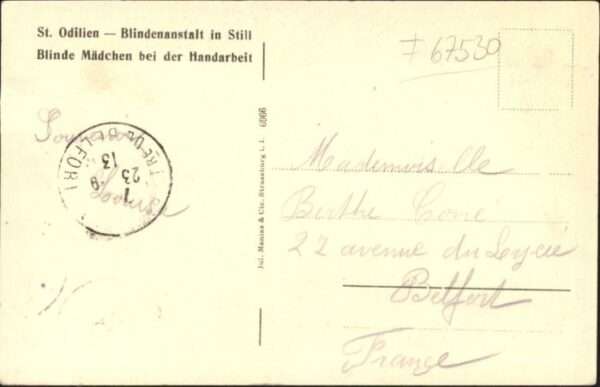 Odilienberg St Odilienberg Blindenanstalt Blinde Mädch – Bild 2