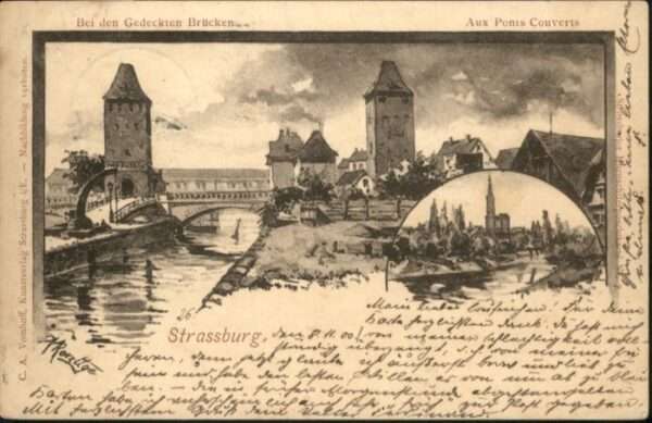 Strasbourg Alsace Strassburg Elsass Gedeckten Brücken