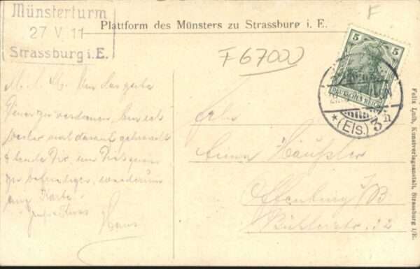 Strasbourg Alsace Strassburg Elsass [Handschriftlich] – Bild 2