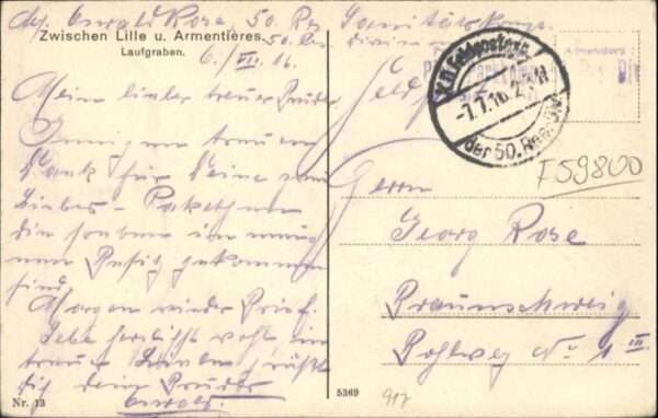 Lille Nord Lille Armentieres Laufgraben – Bild 2