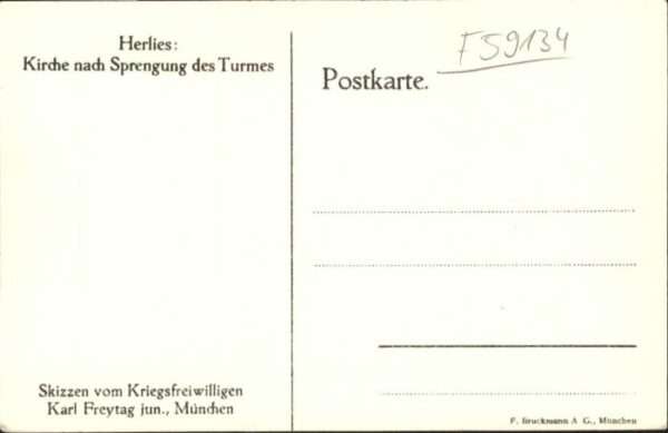 Herlies Künstler Karl Freytag Kirche Sprengung – Bild 2