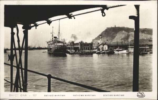 Barcelona Cataluna Barcelona Estacio Maritima Hafen Dampfe
