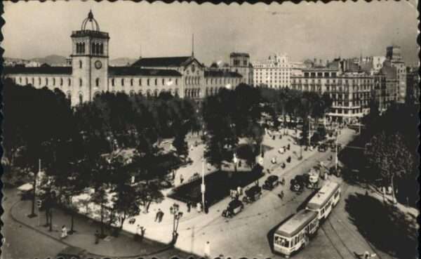 Barcelona Cataluna Barcelona Strassenbahn Plaza Universida