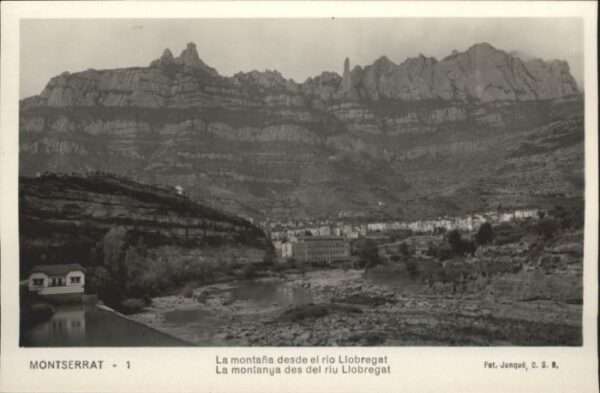 Montserrat Kloster Montserrat Montana Desde Rio Llobregat