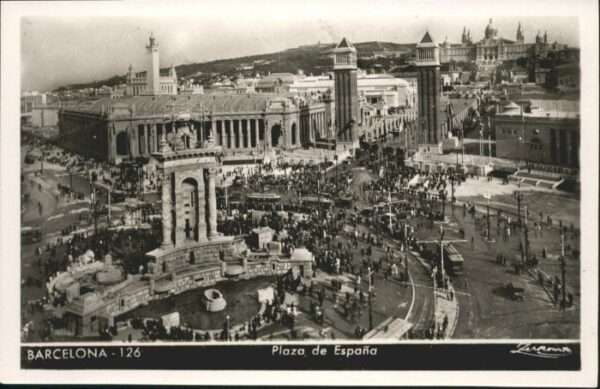 Barcelona Cataluna Barcelona Strassenbahn Plaza Espana