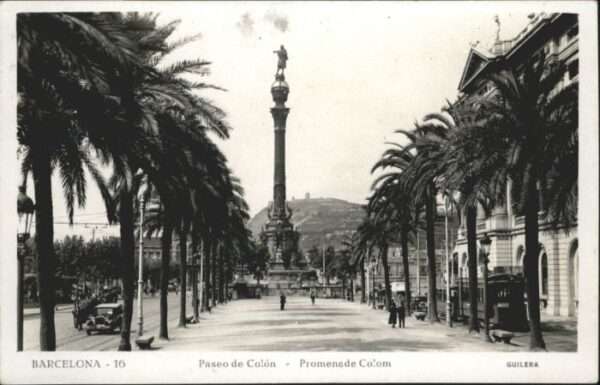 Barcelona Cataluna Barcelona Strassenbahn Paseo Colon Prom