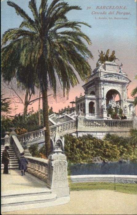 Barcelona Cataluna Barcelona Cascada Parque