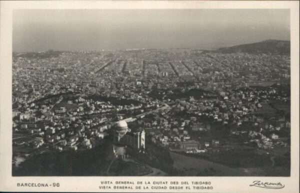 Barcelona Cataluna Barcelona Ciudad Desde Tibidabo
