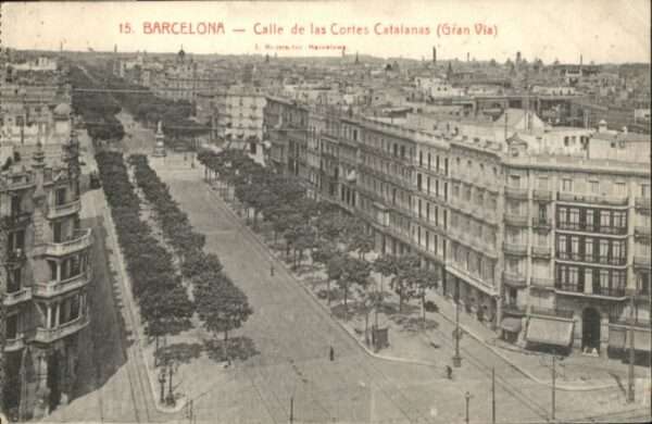 Barcelona Cataluna Barcelona Calle Cortes Catalanas Gran V