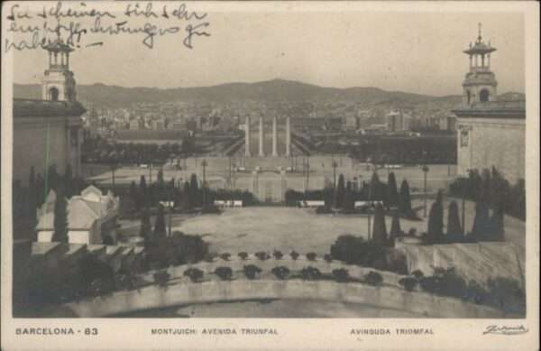 Barcelona Cataluna Barcelona Montjuich Avenida Triunfal