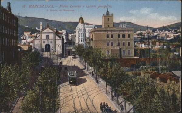 Barcelona Cataluna Barcelona Strassenbahn Plaza Lesseps Ig