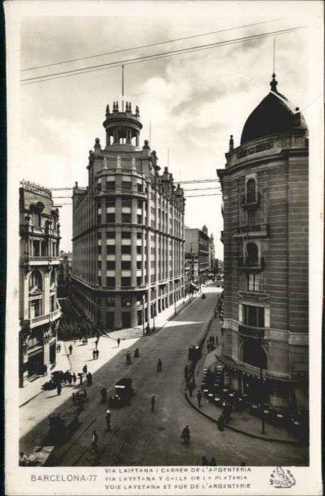 Barcelona Cataluna Barcelona Via Layetana Calle Plateria