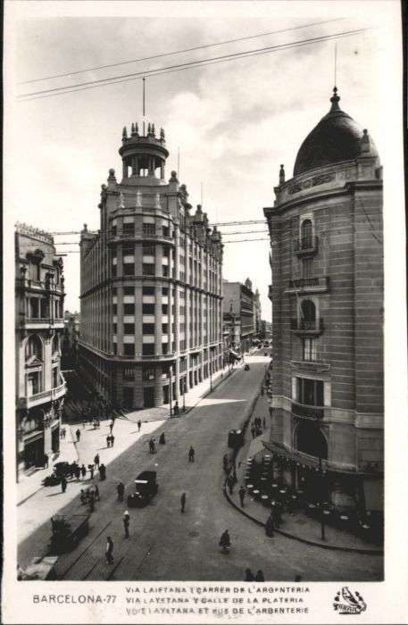Barcelona Cataluna Barcelona Via Layetana Calle Plateria