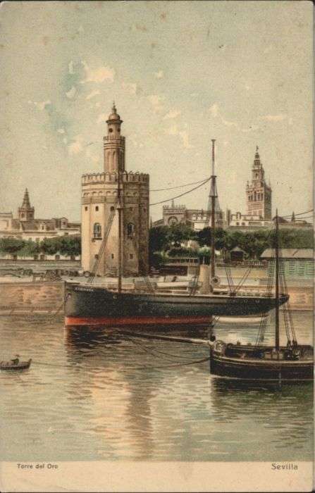 Sevilla Andalucia Sevilla Torre Oro Hafen