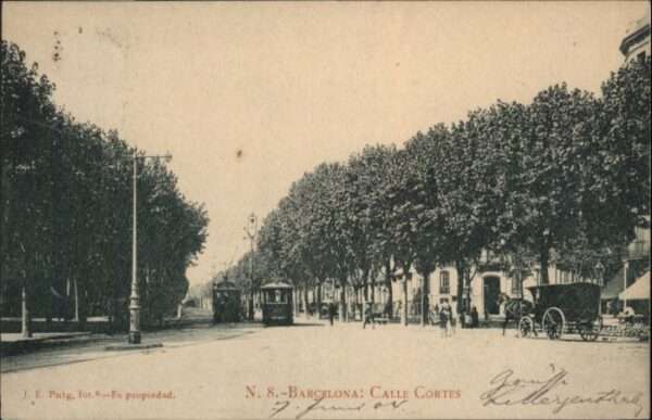 Barcelona Cataluna Barcelona Strassenbahn Calle Cortes