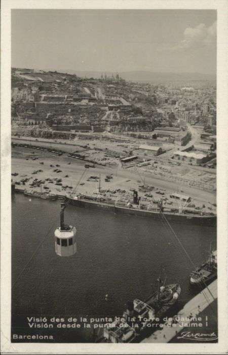 Barcelona Cataluna Barcelona Schwebebahn Punta Torre Jaime