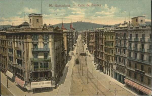 Barcelona Cataluna Barcelona Strassenbahn Calle Balmes