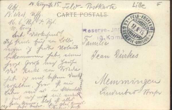 Lille Nord Lille [handschriftlich] – Bild 2