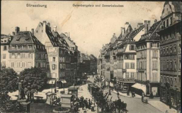 Strasbourg Alsace Strasbourg Gutenbergplatz Gewerbslauben