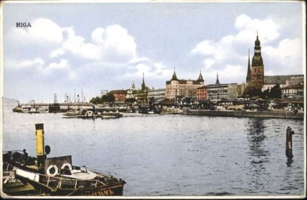 Riga Lettland Riga Dampfer Hafen