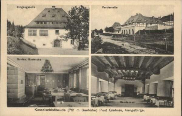 Kesselschlossbaude Isergebirge Gaststube Giehren