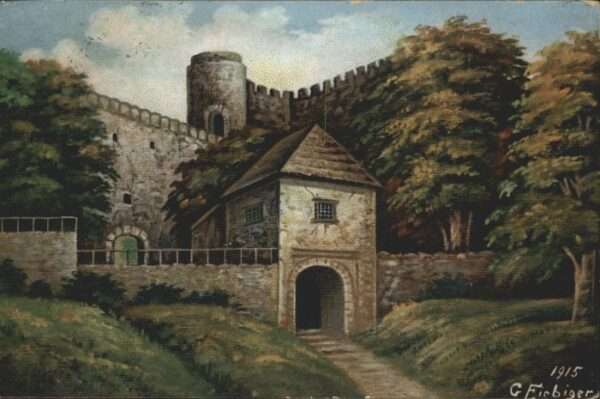 Burg Kynast Riesengebirge Künstler C. Fiebiger