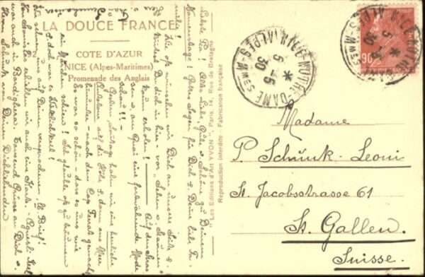 Nizza [Handschriftlich] Yvon – Bild 2