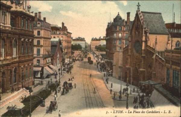 Lyon France Lyon Place Cordeliers Kutsche
