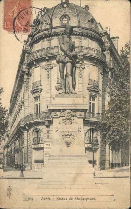 Paris Statue Shakespeare