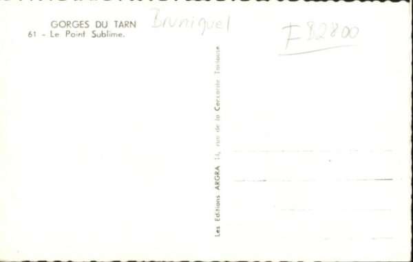 Bruniquel [Handschriftlich] gorges du Taran – Bild 2