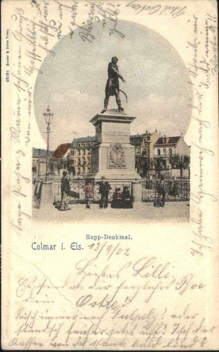 Colmar Haut Rhin Elsass Colmar Rapp Denkmal